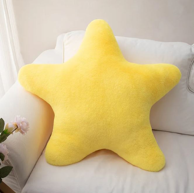 Almohada de Peluche Súper Suave con Patrón de Estrellas