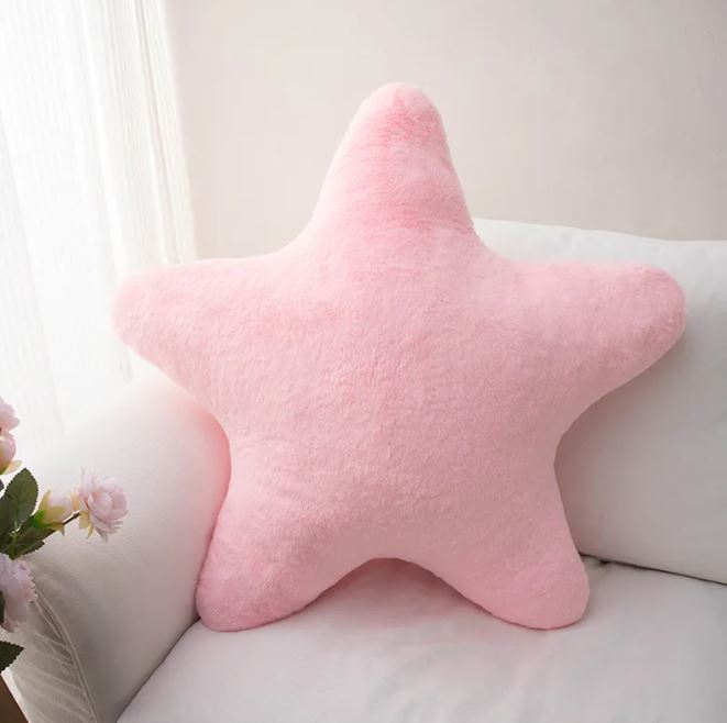 Almohada de Peluche Súper Suave con Patrón de Estrellas
