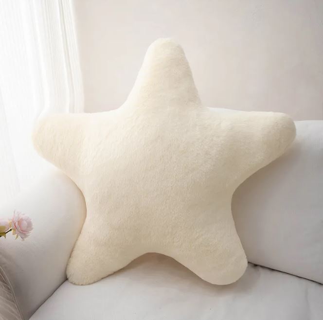 Almohada de Peluche Súper Suave con Patrón de Estrellas